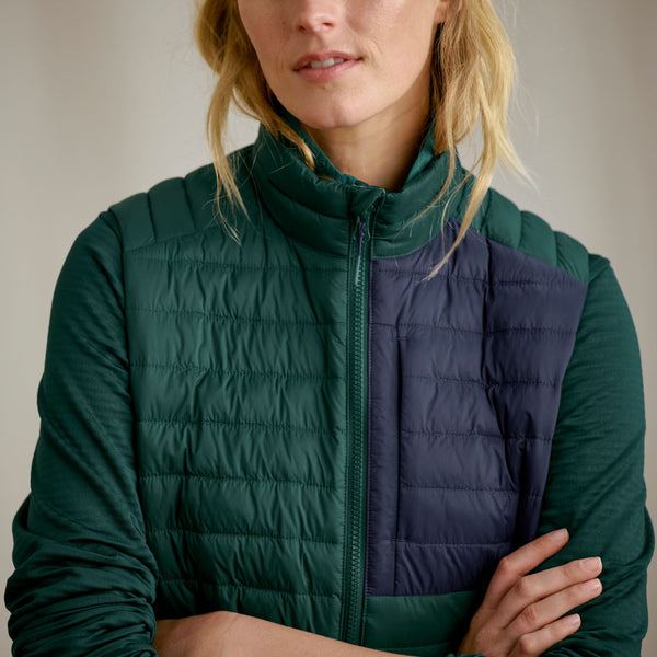 dark green Orvis wind jacket
