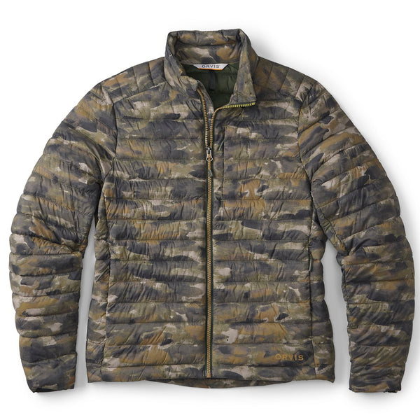 camouflage winterjacket on white background