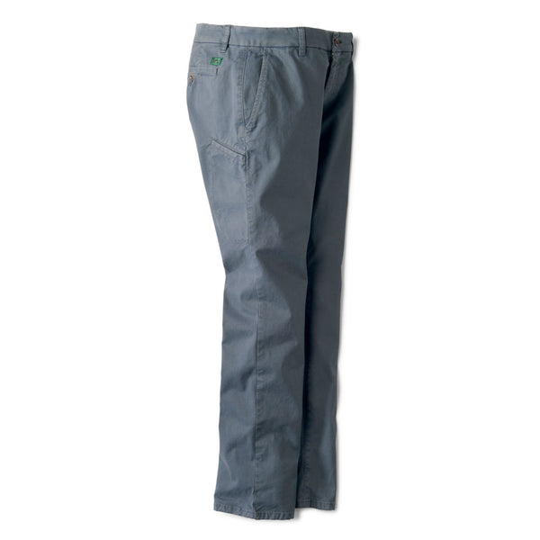 side view of dark blue trousers