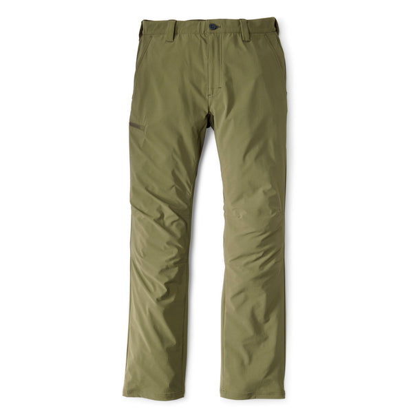 front view green orvis trousers