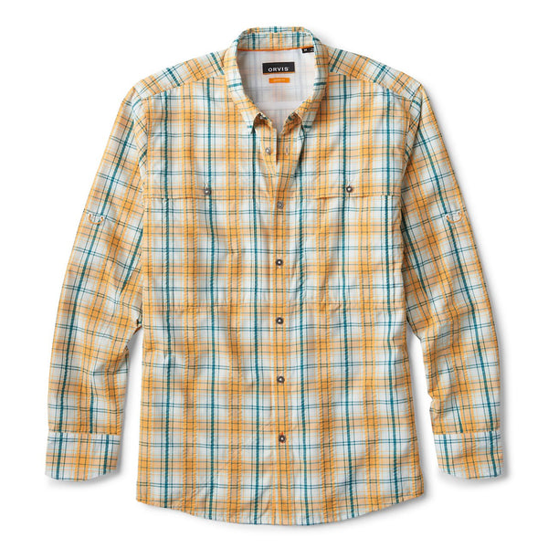 orange and green checkered shirt