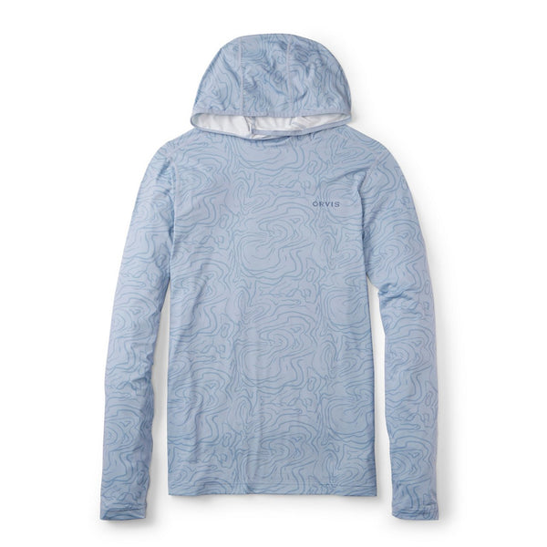 light blue hoodie on white background