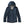 Load image into Gallery viewer, Navy blue rain jacket with a hood on a white background
