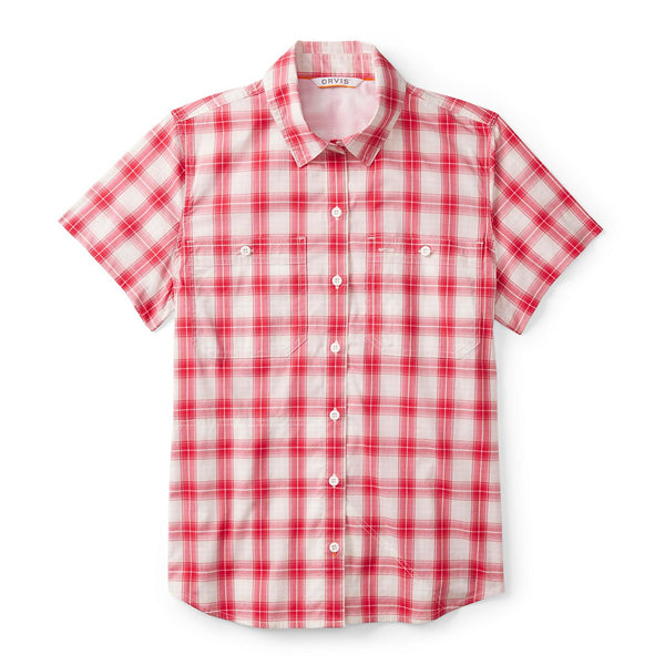 red and white checkered shirt on white background