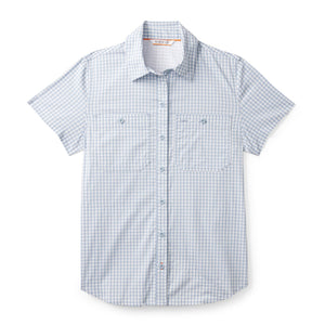 light blue and white shirt on white background