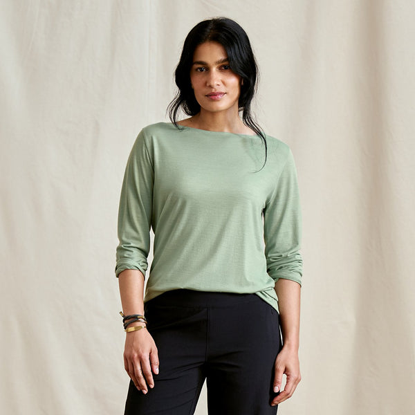 Outbound Merino 3/4-Sleeve Boatneck Tee
