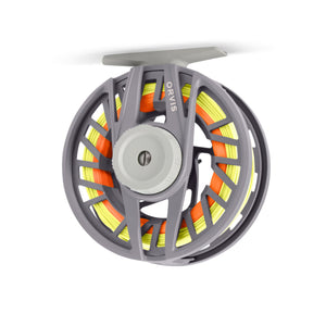 grey fishign reel from Orvis