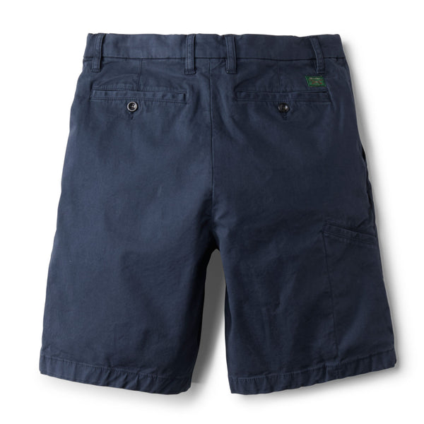 back of dark blue shorts