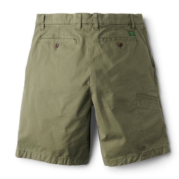 backside of dark green shorts