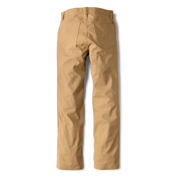 back of beige trousers