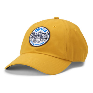 yellow Orvis fishing cap