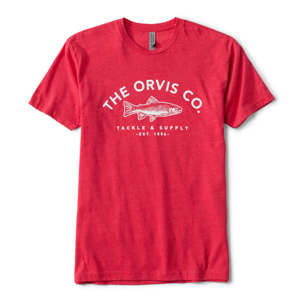 red t-shirt with orvis logo