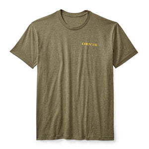 green T-shirt with Orvis logo on white background