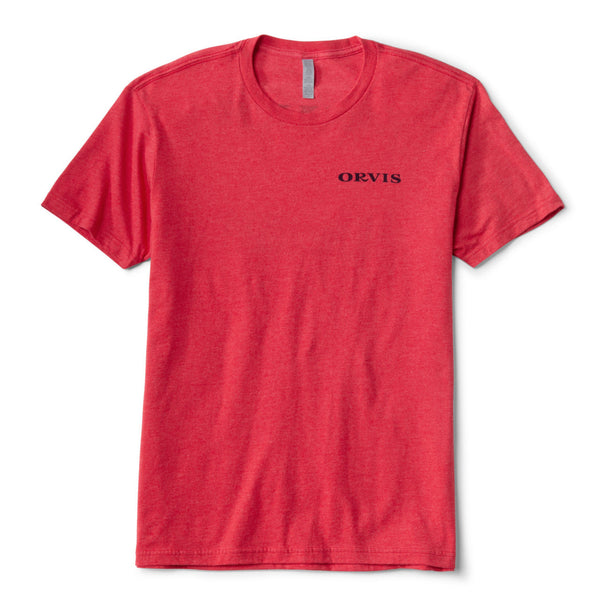 red t-shirt for men with Orvis logo
