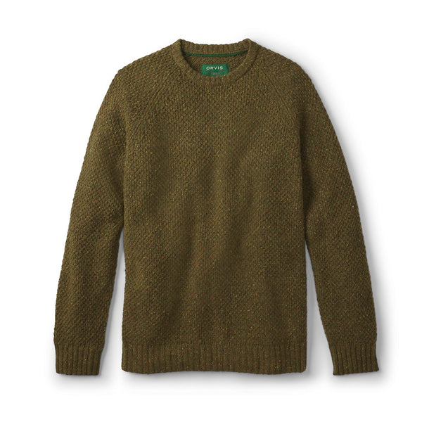Brown knitted sweater on a white background