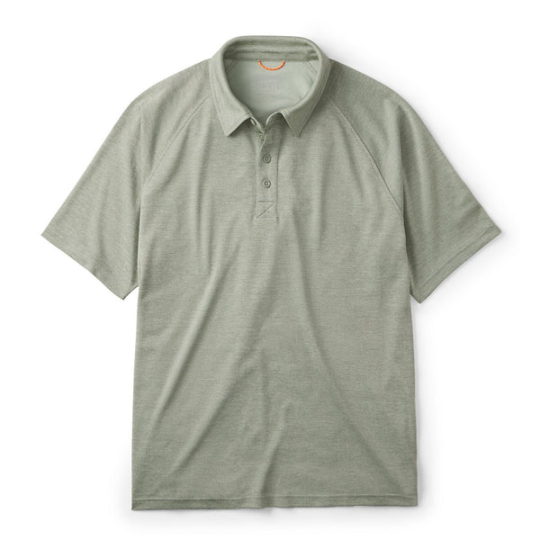 light grey polo shirt on white background