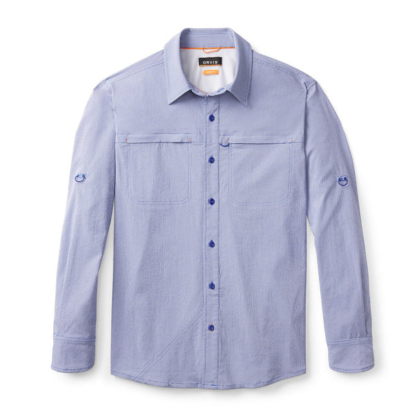 light blue shirt on white background