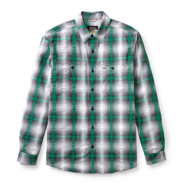 black and green checkered shirt