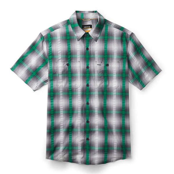 green and black checkered shirt