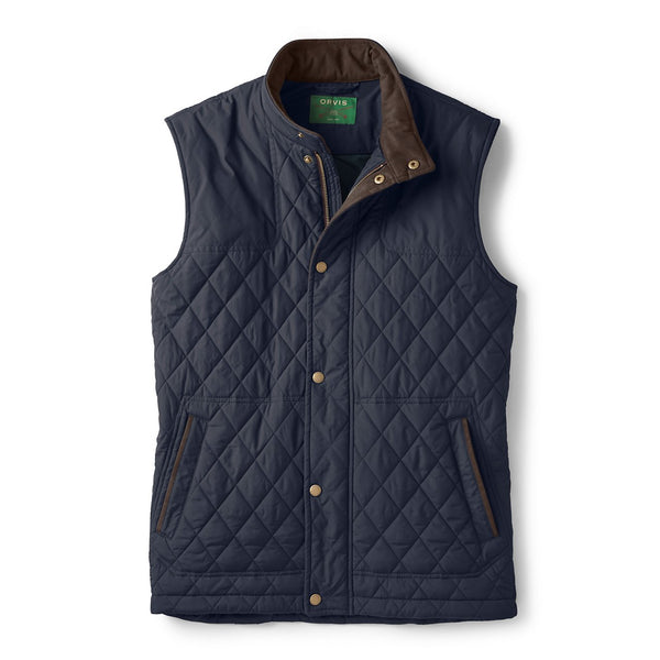 blue gilet on wwhite background