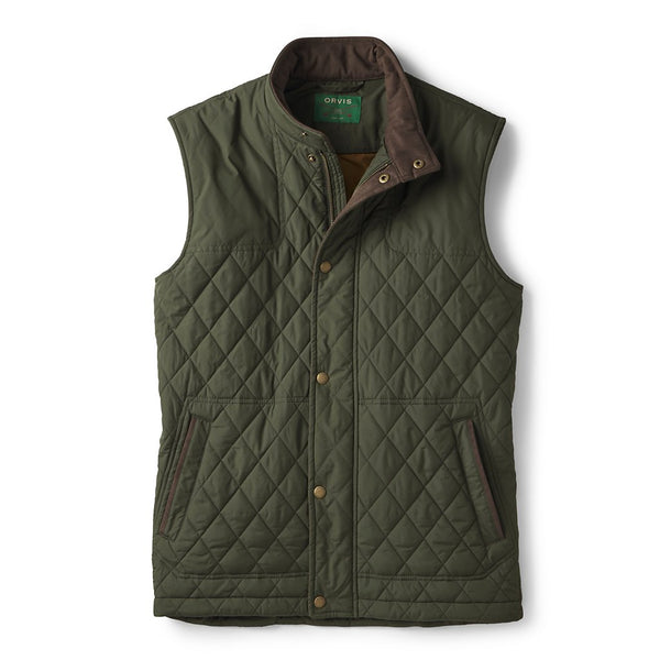 green gilet on white background