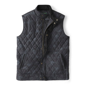 blue gilet on white background
