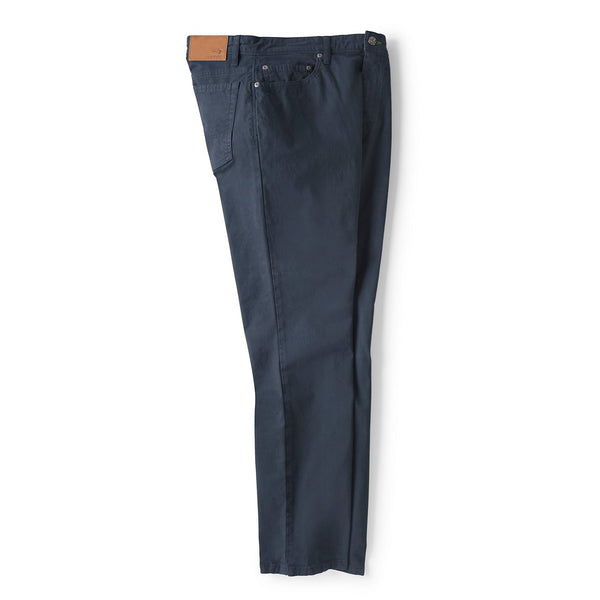 Navy blue pants on a white background