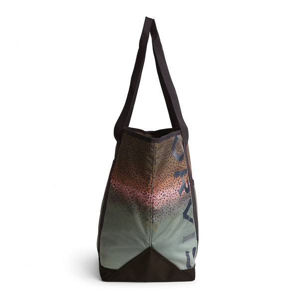 side of fishing bag on white background