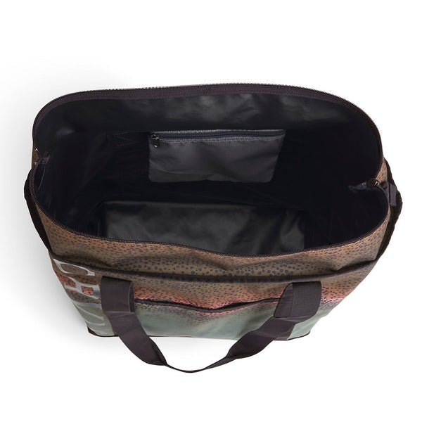 inside gradient coloured bag on whtie background