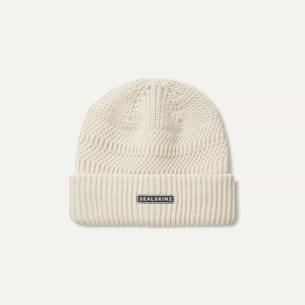 Sealskinz Gressenhall Cold Weather Textured Stripe Roll Cuff Beanie