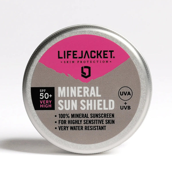 Mineral sunshield box on white background
