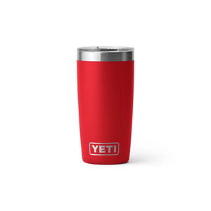 Red YETI tumbler on a white background