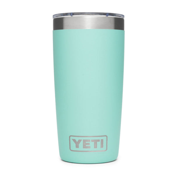 Mint green YETI tumbler on a white background
