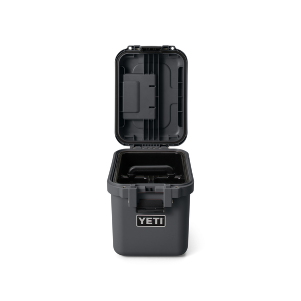 open black yeti storage box