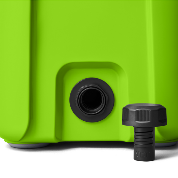 green yeti cooler closeup of opening