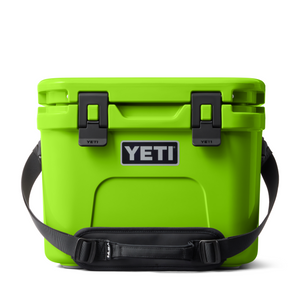 green yeti cooler on white background
