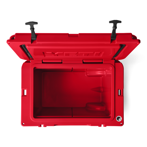 red yeti gobox with open lid on white background