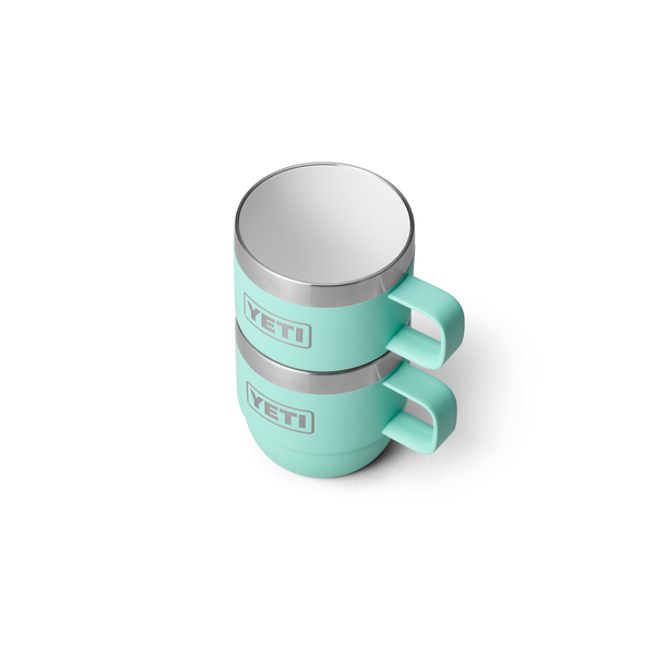 Turquoise YETI mug on a white background