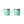 Load image into Gallery viewer, Two turquoise mugs with silver rims on a white background
