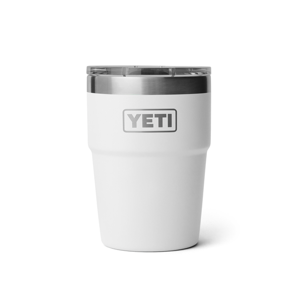 White YETI tumbler on a white background