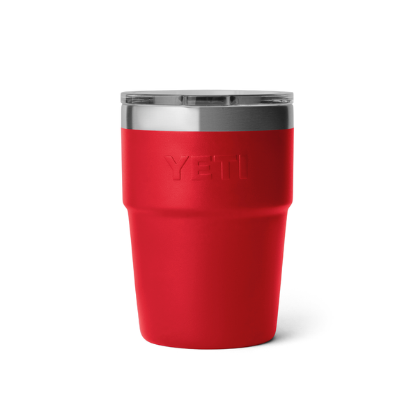 Red YETI tumbler on a white background