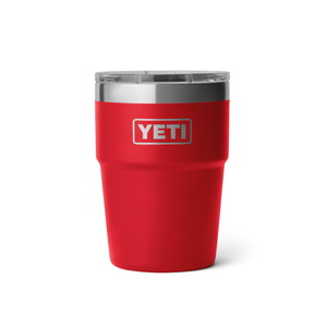 Red YETI tumbler on a white background