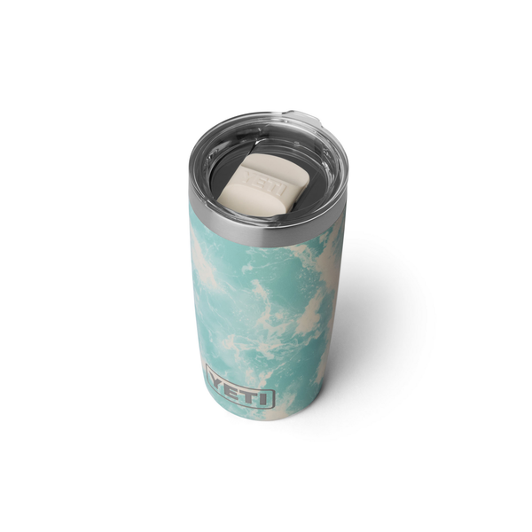 10oz Yeti tumbler with seaview design on white background