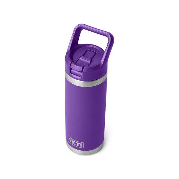 18oz purple Yeti rambler on white background