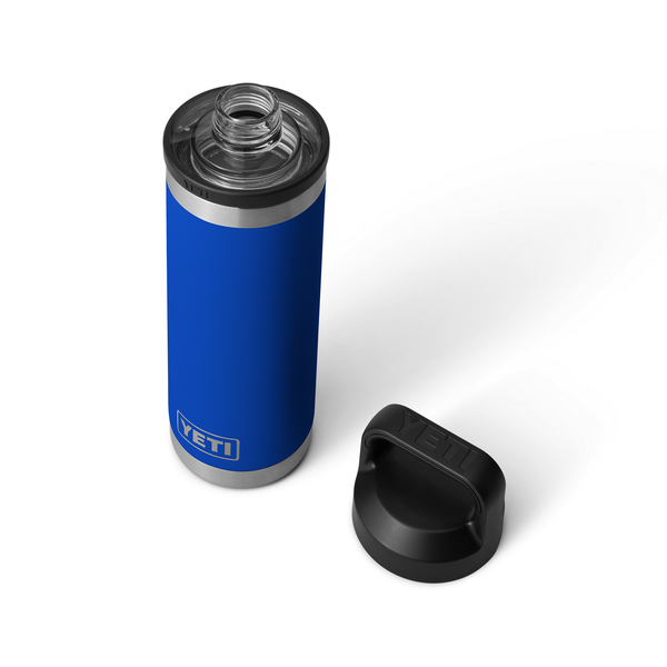 18oz yeti rambler with lid off on white background