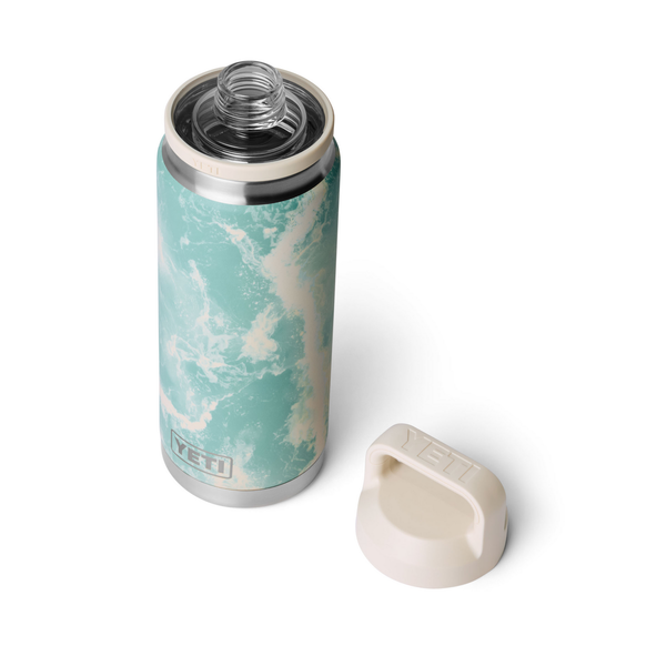 26oz Yeti chug bottle with seaview design on white background