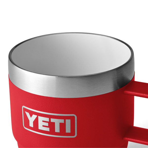 Red YETI mug with a white background