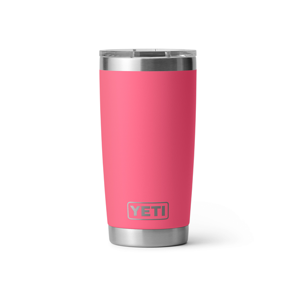 pink yeti cup on white background