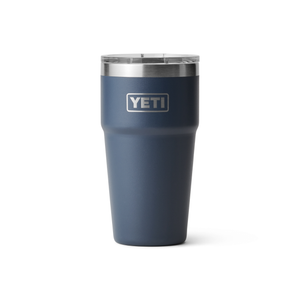 Blue YETI tumbler on a white background