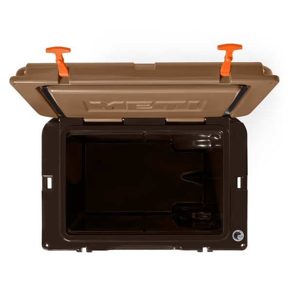 Brown Yeti cooler open